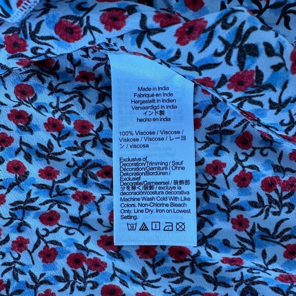 NWT J Crew Cap Sleeve Top Size M Poppy Crepe de Chine - Picture 8 of 9